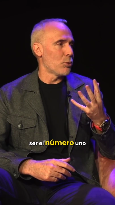 Estilo Sencillo: «ser el número uno» en minúsculas blancas y la palabra que se dice, «número», en amarillo.